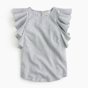 J. Crew Ruffle Sleeve Top